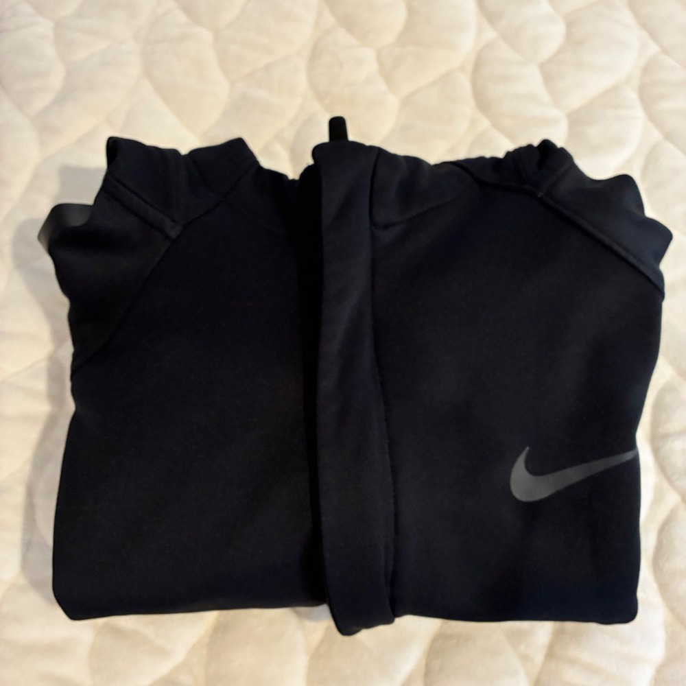 Nike Therma-FIT Full‎ Zip Jacket Hoodie Black Athletic Training Zip Pockets XL